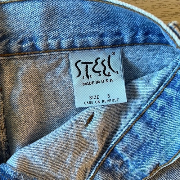 90s Steel Denim Skirt - Picture 3 of 5